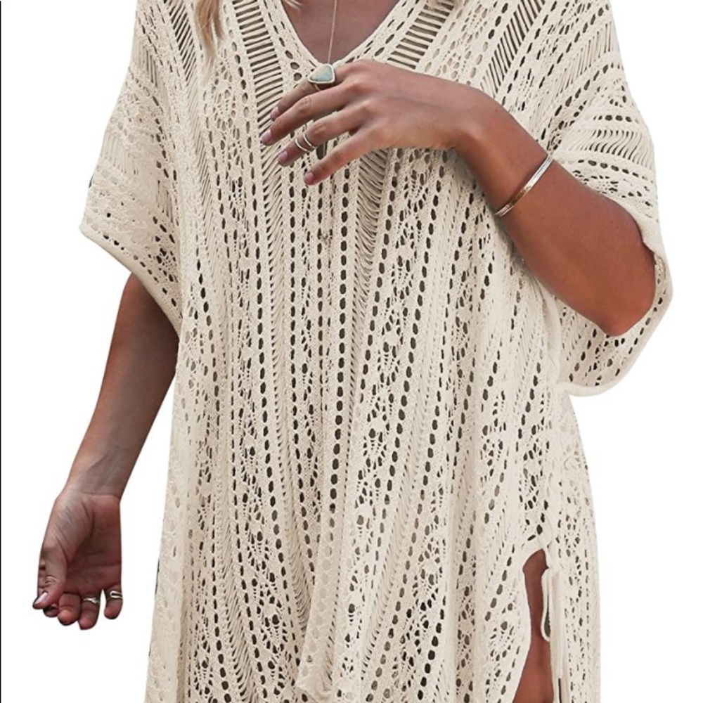 Jeasona Women’s Bathing Suit Cover Up for Beach Pool Swimwear Crochet Dress